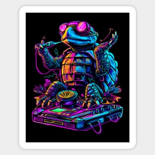 Techno Turtle Maestro Sticker